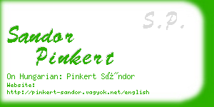 sandor pinkert business card